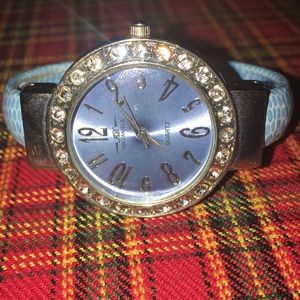 Ian Daniels Baby Blue Croco Pattern Watch